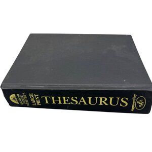 Random House Websters Large Print Thesaurus Hardcover book 2001 English READ